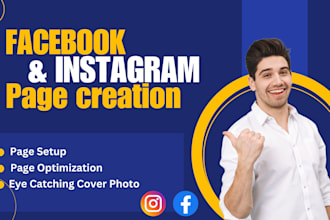 creat facebook and instagram page
