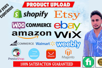 add upload products listing to shopify etsy prestashop woocommerce amazon store