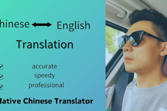 professionally translate your text from english to chinese or chinese to english
