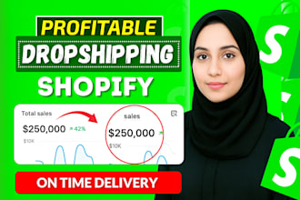 create an automated shopify store or dropshipping store or shopify website