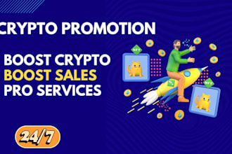 boost your new crypto token with my expert promotional services