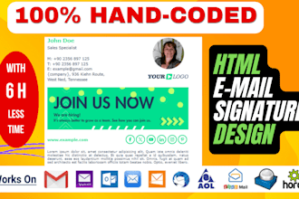 make HTML email signature or clickable mail footer for gmail outlook etc