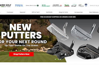 design golf shopify store golf accessories website sport activewear store