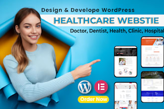 design doctor, dental clinic, medical, or healthcare website with appointment