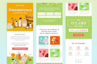 develop responsive klaviyo email templates and flows