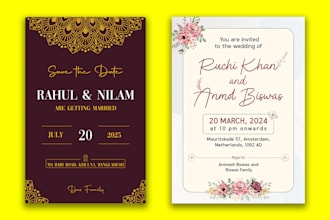 design wedding, party, and birthday invitation card