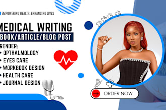do medical writing, medical ebook, ophthalmology, journal, workbook, kdp