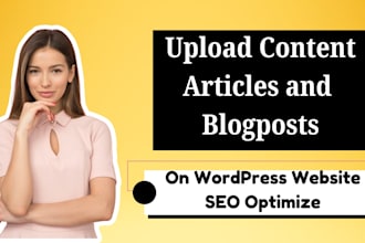 upload format and post articles on wordpress