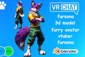 create vrchat avatar, furry avatar, furry nsfw, fursona vtuber model, nsfw