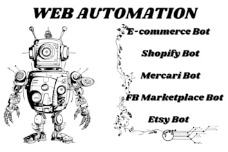 code ecommerce bots for shopify, mercari, facebook marketplace, and etsy