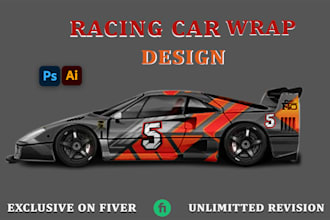 do racing car wrap design, itasha wrap, car wrap, vehicle wrap, sports car wrap