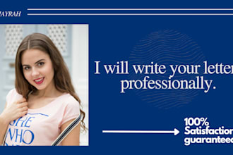 write your professional business or personal letters