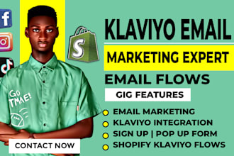 setup email marketing klaviyo flows shopify ecommerce marketing sales funnel