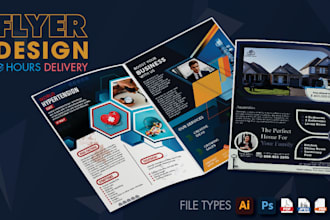 design medical and dental, real estate business flyers