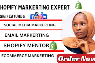 be your shopify marketing expert mentor do ecommerce dropshipping marketing