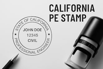 provide a california pe stamp or US pe stamp for your engineering plans