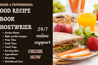 ghostwrite recipes for your cookbook, recipe ebook on any weight loss diet plan