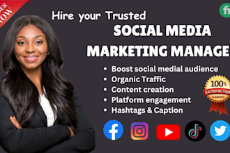 be your skilled social media marketing manager, virtual assistant