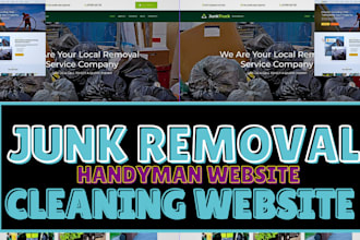 design junk removal website, handyman website, junk removal cleaning website
