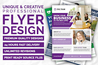 design best print ready flyer, postcard, poster or event flyer
