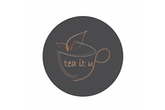 design beautiful tea shop brand logo