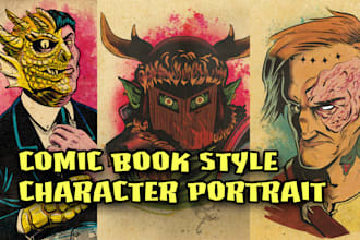 illustrate your d and d character portrait