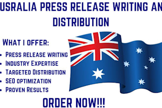 do australia press release writing and distribution to  australia media outlets