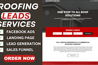 generate exclusive roofing leads, for roofing website via fcebook ads