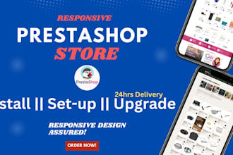 upload product in prestashop, shopify, bigcommerce, wix and design  prestashop s