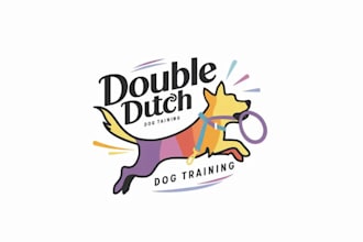 design outstanding dog training business logo