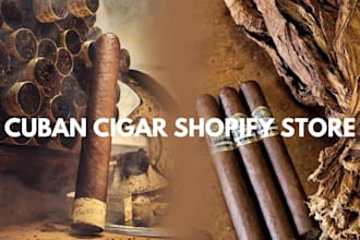 design a cuban cigar boutique shopify store puro cigar website cigar store