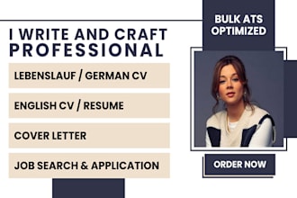deliver a premium outstanding ats german cv lebenslauf, bewerbung, cover letter