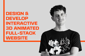 design and develop a full stack 3d animated landing page