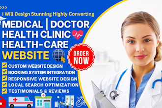 design professional medical dental doctor healthcare clinic hospital website