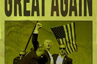 design political poster or fun poster and any poster