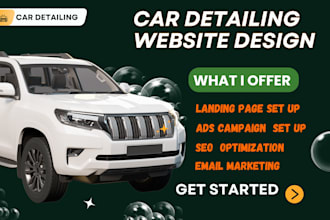 create car detailing website car rental car wash taxi booking website