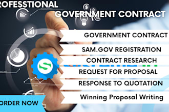 find government contract, bid proposal, research, and response to rfp