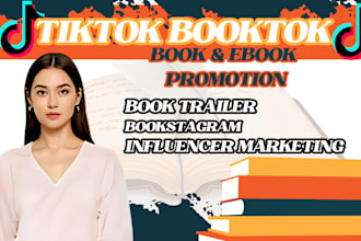 viral book or ebook promotion on my booktok tiktok influencer page to rank book