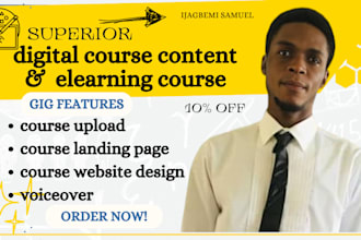 do digital course content, mini course, elearning course, kajabi