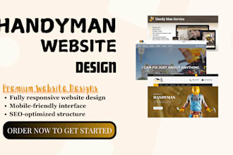 design plumbing website, construction, contractor, solar, hvac, handyman website