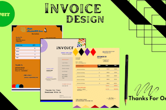 design a attractive invoice to your business