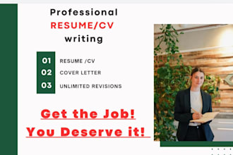 write and upgrade your CV, resume and cover letter with a professional format