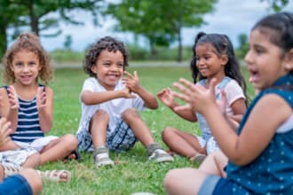 create and record a children song or kids music  english spanish german for you