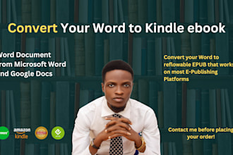 convert word and google docs to reflowable epub for kindle