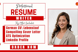 offer you ats compliant german cv lebenslauf, bewerbung writing, cover letter