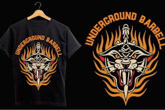 do unique custom vintage retro edgy streetwear t shirt design