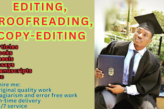 urgently proofread, rewrite, and copy edit your english manuscript