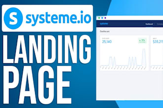create systeme io, sales funnel landing page in systeme io
