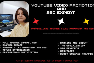 do organic you tube video promotion  and  SEO expert