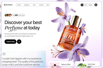 design luxury perfume shopify store cologne perfume website oud fragrance store